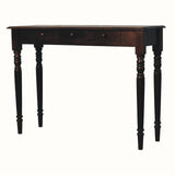 Louis Console Table with 3 Drawers, Large - Walnut