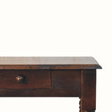 Louis Console Table with 3 Drawers, Large - Walnut