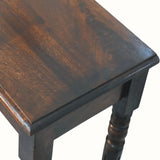 Louis Console Table with 3 Drawers, Large - Walnut