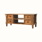 Arlen Spindle Media Unit, Medium - Amber Oak