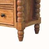 Arlen Spindle Media Unit, Medium - Amber Oak