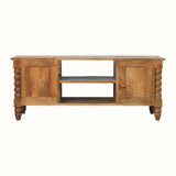 Arlen Spindle Media Unit, Medium - Amber Oak