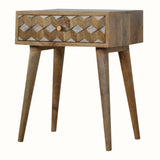 Felix 1 Drawer Bedside Table, Medium - Natural