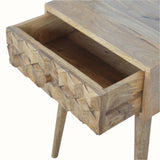 Felix 1 Drawer Bedside Table, Medium - Natural