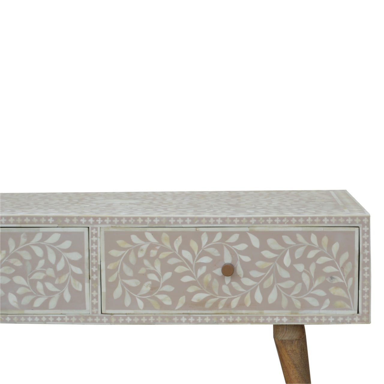 Marlo Taupe Floral Bone Coffee Table