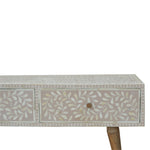 Marlo Taupe Floral Bone Coffee Table