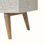 Marlo Taupe Floral Bone Coffee Table