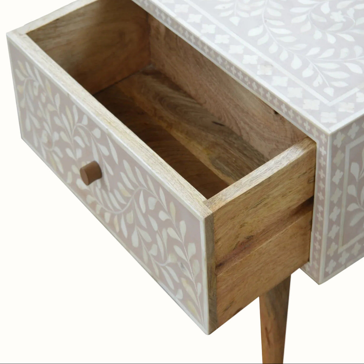 Marlo Taupe Floral Bone Coffee Table
