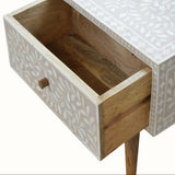 Marlo Taupe Floral Bone Coffee Table