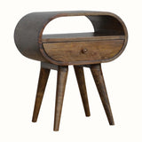 Merrill Open Bedside Table - Grey Wash