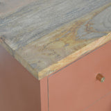 Cline Bedside Table - Terracotta