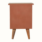Cline Bedside Table - Terracotta