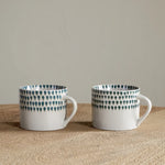 Juniper Drop Mug - Cream & Juniper - Small (Set of 2)