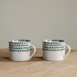 Juniper Drop Mug - Cream & Juniper - Small (Set of 2)