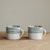Indigo Drop Mug - Cream & Indigo - Small (Set of 2)