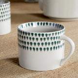 Juniper Drop Mug - Cream & Juniper - Large (Set of 2)