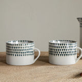 Juniper Drop Mug - Cream & Juniper - Large (Set of 2)