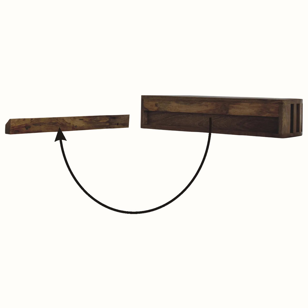 Kimber Wall Mounted Console Table - Natural
