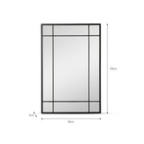 Ledwell Panelled Mirror, Medium - Black