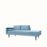 Broste Wind Chaise Longue Left Sided - Pastel Blue