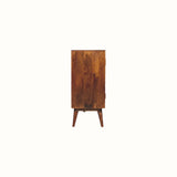 Wooden cabinet on a white background