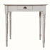 A solid mango wood desk handpainted in old white.
