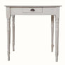 A solid mango wood desk handpainted in old white.