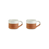 Mali Ribbed Espresso Mug - White - (Set of 2)