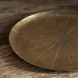 Amai Etched Round Tray - Brass