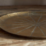 Amai Etched Round Tray - Brass