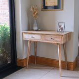 Nilson 2 Drawer Console Table, Medium - Natural