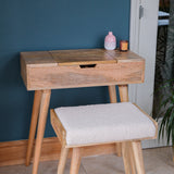 Keene Bench - Cream Boucle/Natural