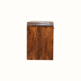 Side angle of wooden console table