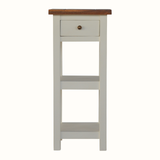 Marlow Narrow Side Table - Chestnut/White