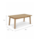 Hambledon Dining Table - Oak Wood, Natural Dining Tables Garden Trading