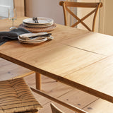Longworth Extension Dining Table - Oak Wood, Natural Dining Tables Garden Trading