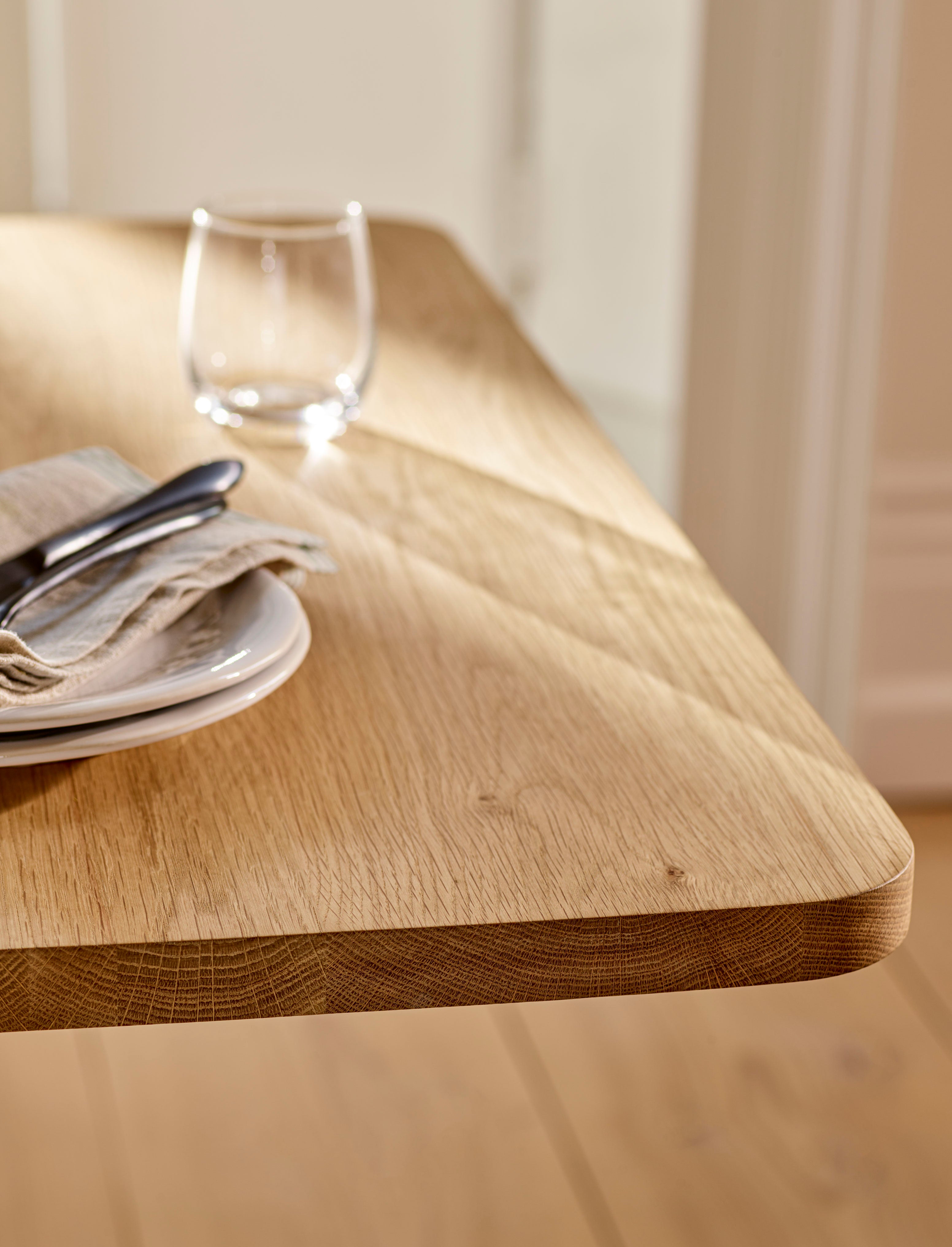 Longworth Extension Dining Table - Oak Wood, Natural Dining Tables Garden Trading