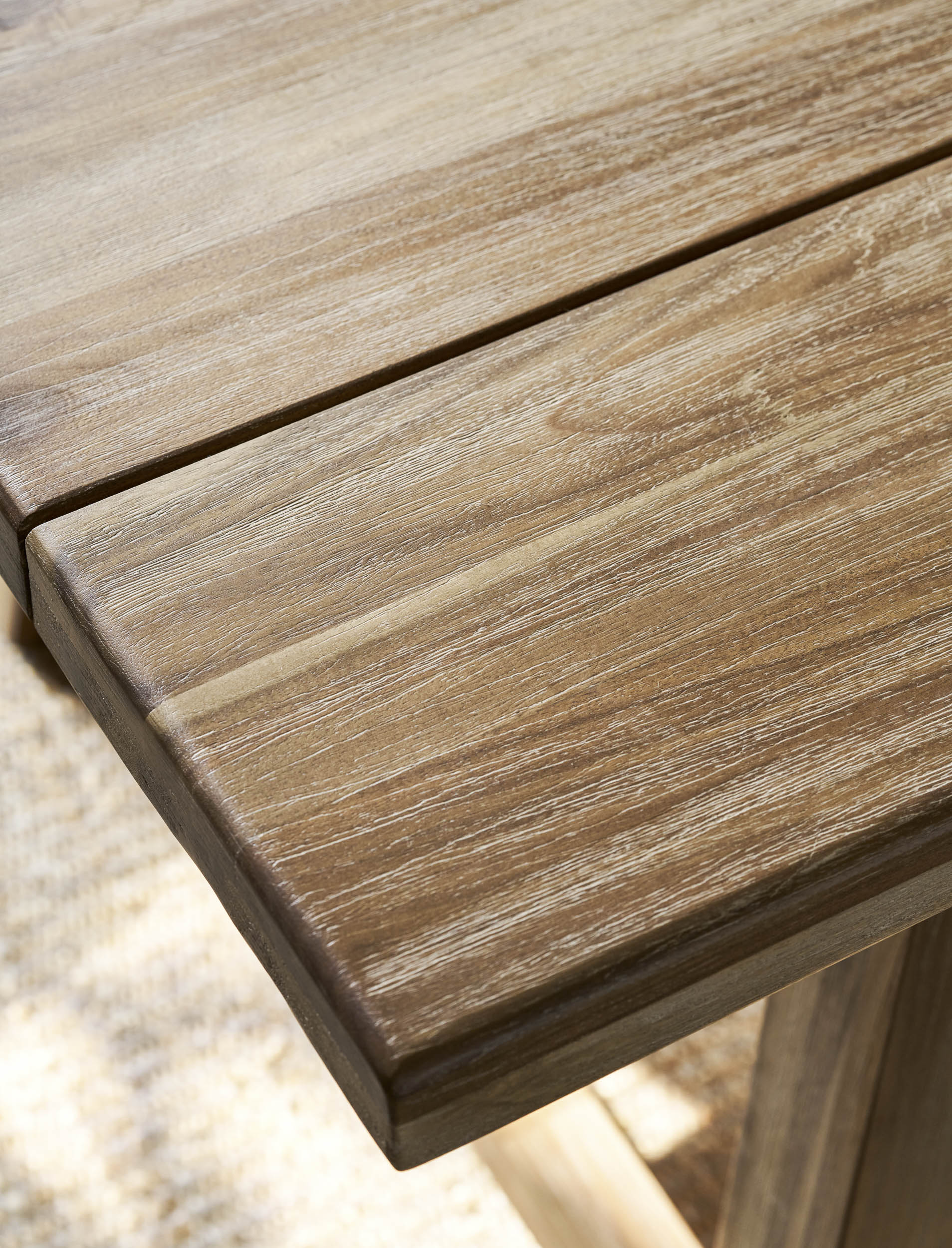Chilford Solid Table & Bench Set - Acacia Wood, Natural, Small Dining Tables Garden Trading