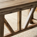 Chilford Solid Table & Bench Set - Acacia Wood, Natural, Small Dining Tables Garden Trading