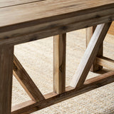 Chilford Solid Table & Bench Set - Acacia Wood, Natural, Small Dining Tables Garden Trading