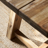 Chilford Solid Table & Bench Set - Acacia Wood, Natural, Small Dining Tables Garden Trading