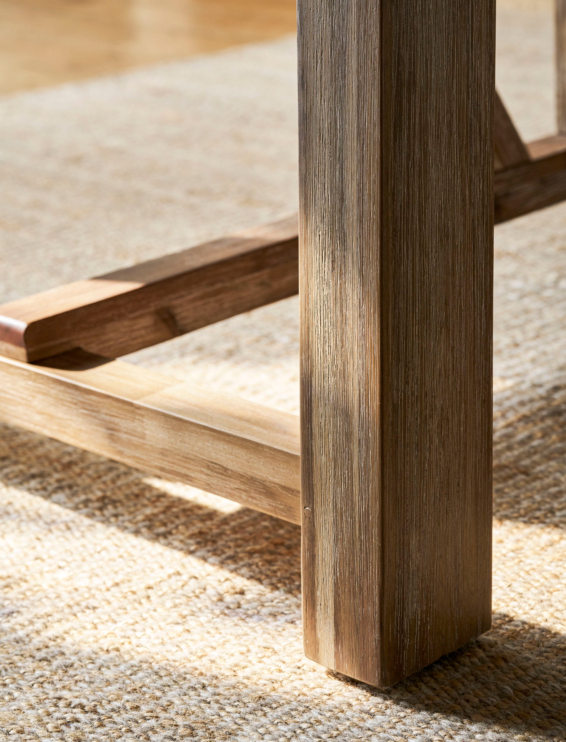 Chilford Solid Table & Bench Set - Acacia Wood, Natural, Small Dining Tables Garden Trading