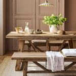 Chilford Solid Table & Bench Set - Acacia Wood, Natural, Small Dining Tables Garden Trading