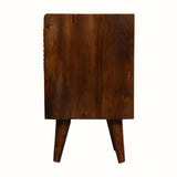 Sunrise Open Bedside Table, Small - Gold/Chestnut