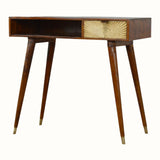 Sunrise Writing Desk - Gold/Chestnut