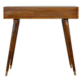 Sunrise Writing Desk - Gold/Chestnut