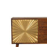 Sunrise Sideboard - Gold/Chestnut