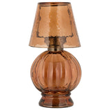 Adesola Glass Tealight Holder Lamp - Amber