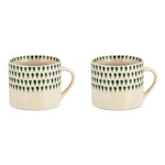 Juniper Drop Mug - Cream & Juniper - Small (Set of 2)