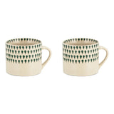 Juniper Drop Mug - Cream & Juniper - Small (Set of 2)